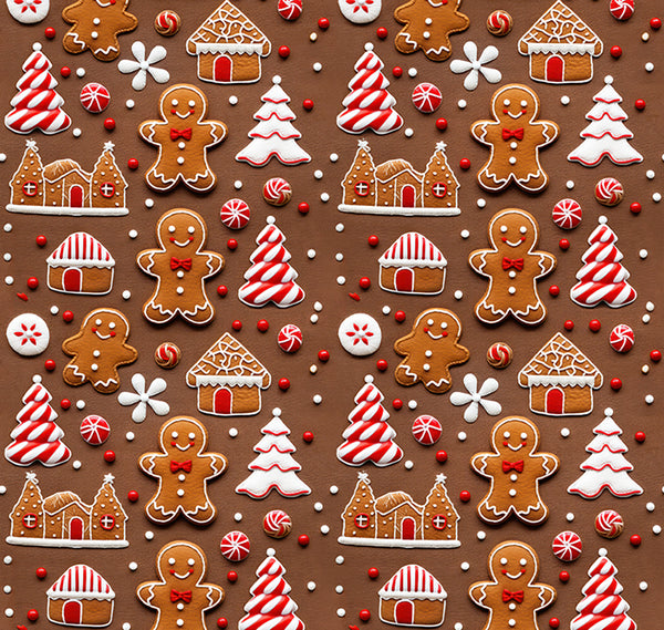 Gingerbread Christmas Winter 1 yard CL knit 260 gsm