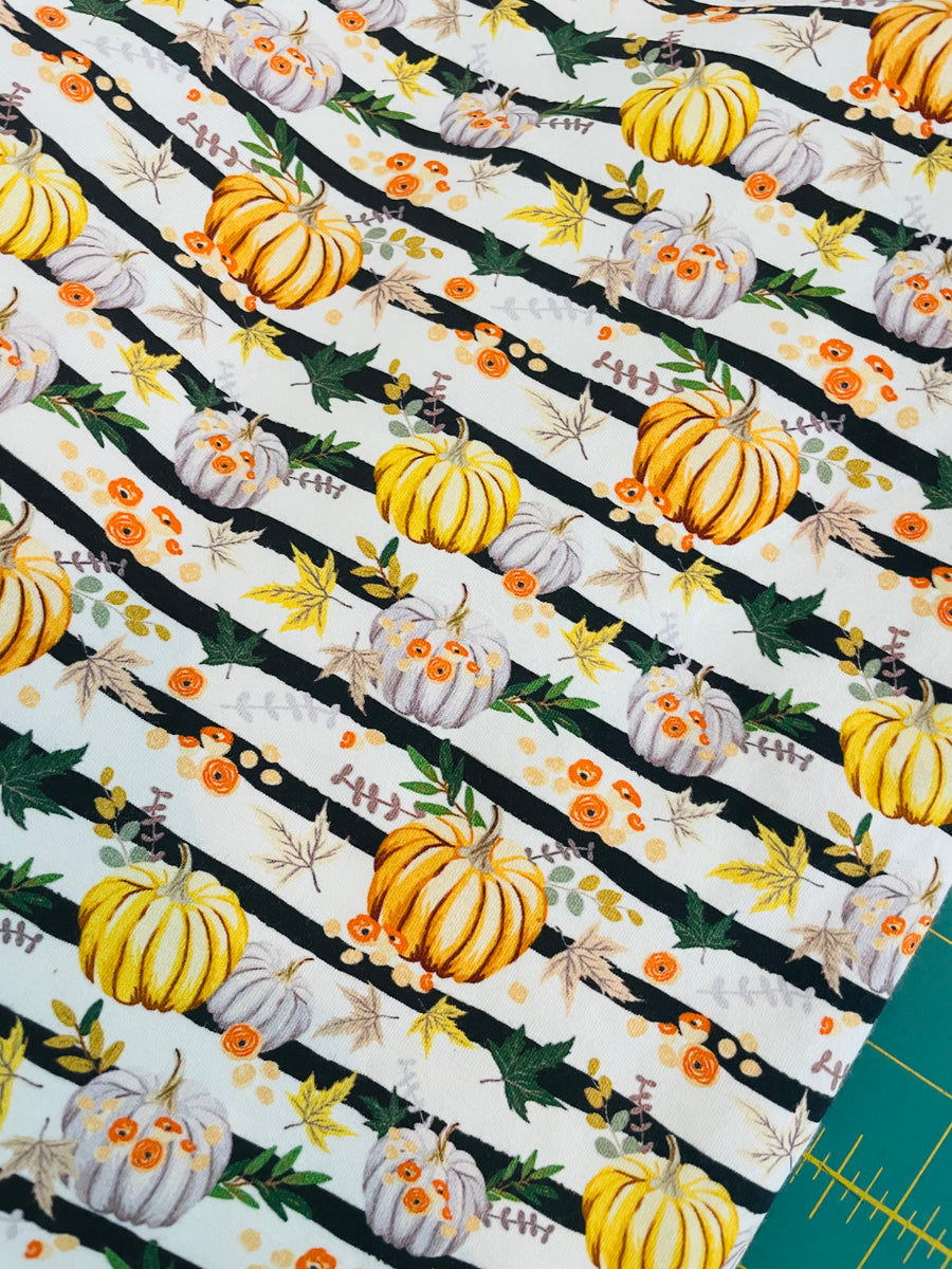 Pumpkin patch stripes 05 CL knit , 260 gsm, 1 yard – www