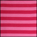 Knit Pink pink Strawberry 1/2" Stripes 1 yard