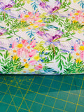 Floral summer spring CL knit , 260 gsm, 1 yard in stock