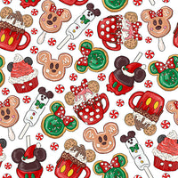 Christmas cookies CL knit , 260 gsm, 1 yard, in stock