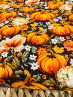 Pumpkin Fall embroidery 1 yard CL knit
