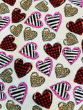 Valentine Hearts 1 yard CL knit 260 gsm in stock