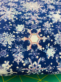 Snowflakes  1 yard CL knit 260 gsm in stock