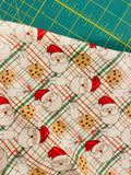 Santa and cookies 1 yard CL knit 260 gsm