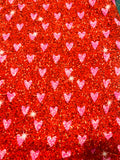 Valentine Hearts 1 yard CL knit