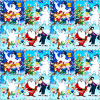 Frosty the snowman 1 yard CL knit 260 gsm  glitter