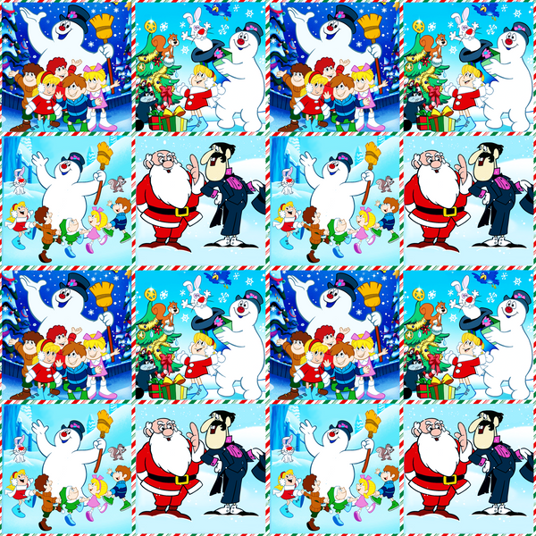 Frosty the snowman 1 yard CL knit 260 gsm  glitter