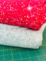 Frozen aqua glitter 1 yard CL knit 260 gsm