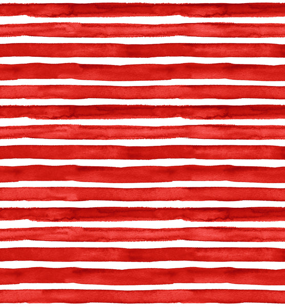 Red white stripes new 1 yard CL knit 260 gsm
