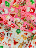 Christmas Sweets on white 1 yard CL knit 260 gsm