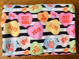 Valentine love Hearts 1 yard CL knit 260 gsm