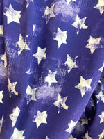 Distressed  stars 1 yard CL knit 260 gsm 4th of July patriotic