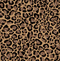 Gold Brown Cheetah 1 yard CL knit 260 gsm