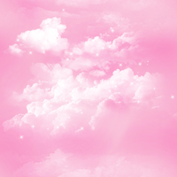 Pink background Clouds 1 yard CL knit 260 gsm