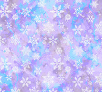 Purple Snowflakes  1 yard CL knit 260 gsm