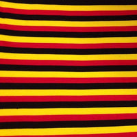 Knit 3 color 1/2" Stripes - Yellow, Red and Black US knit