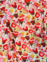 Valentine hearts 1 yard CL knit 260 gsm in stock.