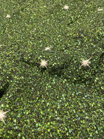 Green  glitter sparkle 1 yard CL knit 260 gsm