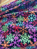 Snowflakes Winter 1 yard CL knit 260 gsm in stock