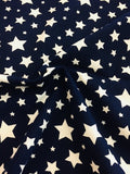 Navy white stars 1 yard CL knit