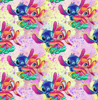 Purple LiloStitch 1 yard CL knit 260 gsm in stock