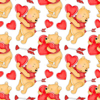 Pooh Love 260 gsm, 1 yard