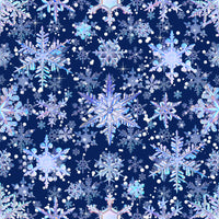 Snowflakes  1 yard CL knit 260 gsm in stock