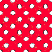 Magical red  dots 004 CL knit , 260 gsm, 1 yard